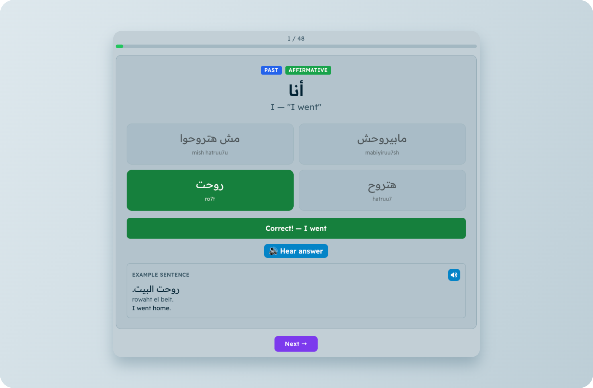 Conjugation Drills